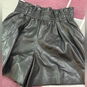 Bundle 3 for $15. Zara High Waist Black Leather Shorts. Size Small.